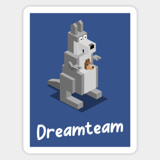 Kangaroo mother and baby dreamteam pregnancy announcement Magnet